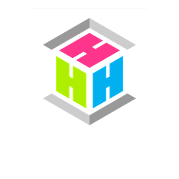 Der Hacki - Logo Kunstdruck weiss