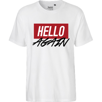 Der Keller - Hello Again Red Fairtrade T-Shirt - white