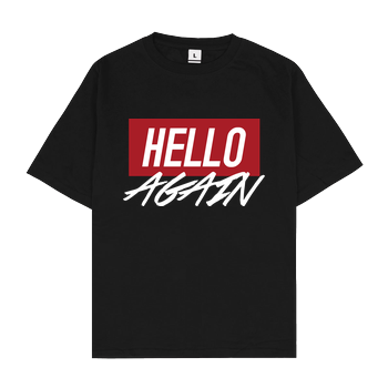 Der Keller - Hello Again Red Oversize T-Shirt - Black