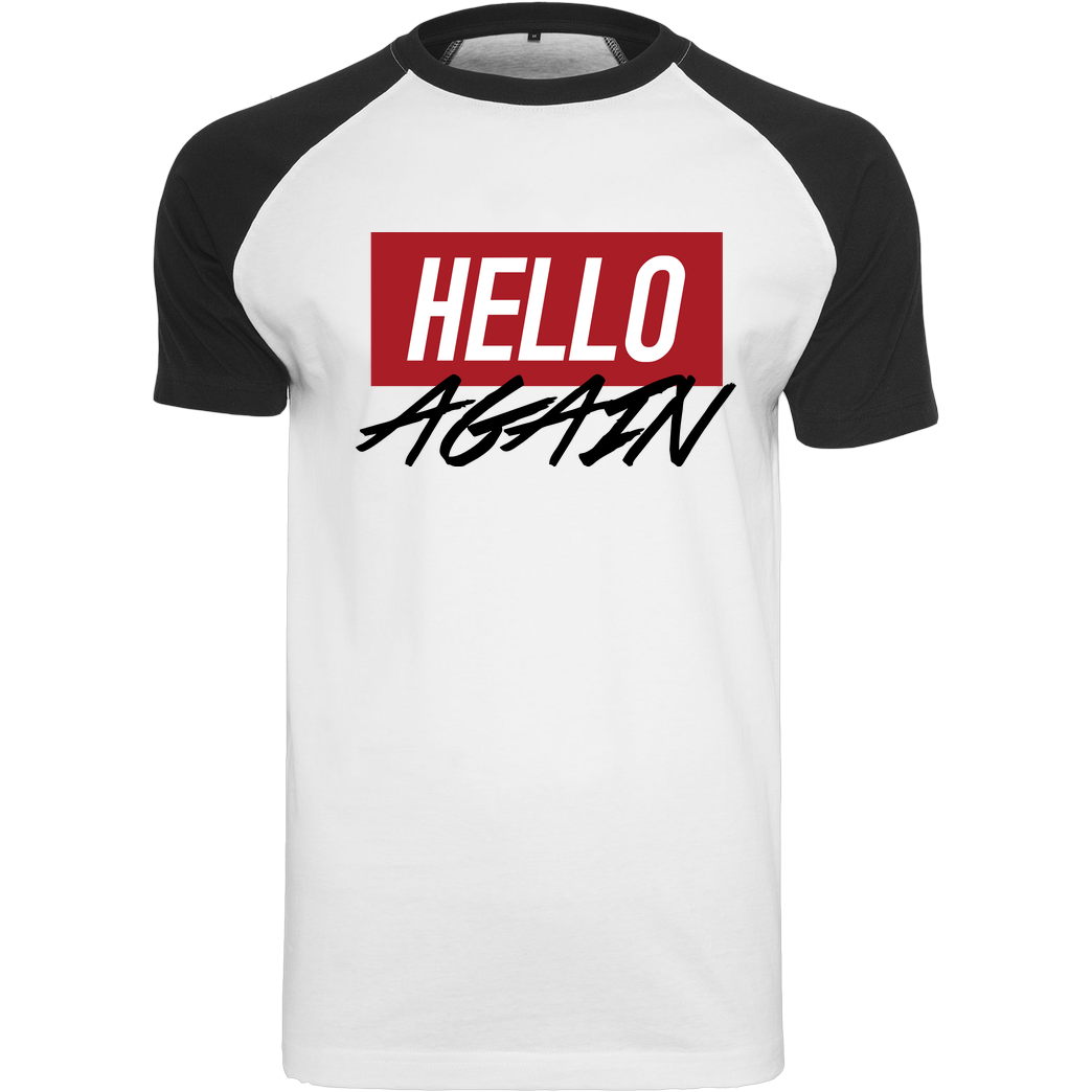 Der Keller Der Keller - Hello Again Red T-Shirt Raglan Tee white