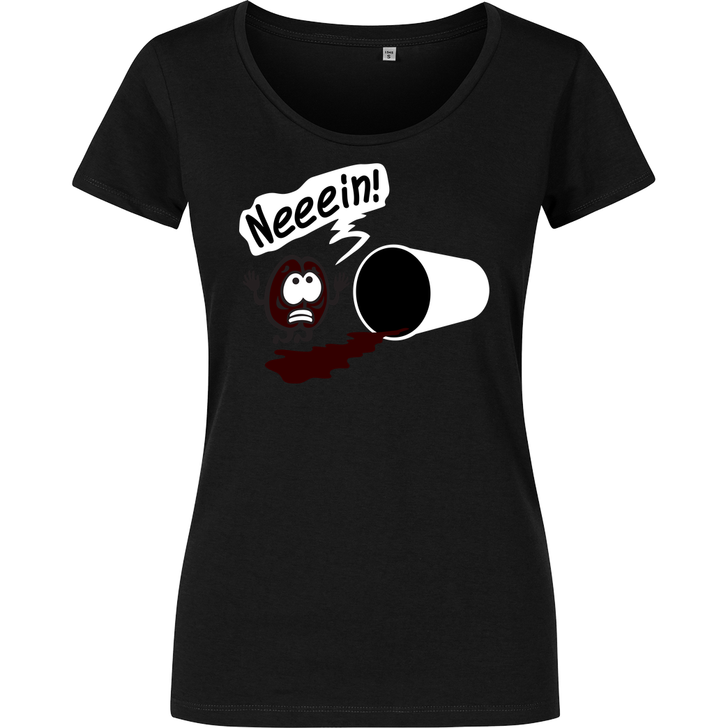 Kopfzirkus Oh no! Coffee T-Shirt Girlshirt schwarz