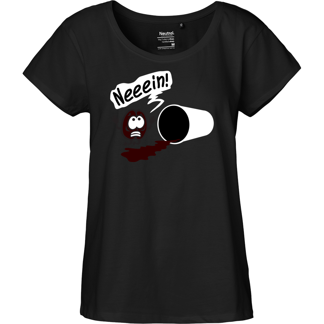 Kopfzirkus Oh no! Coffee T-Shirt Fairtrade Loose Fit Girlie - black