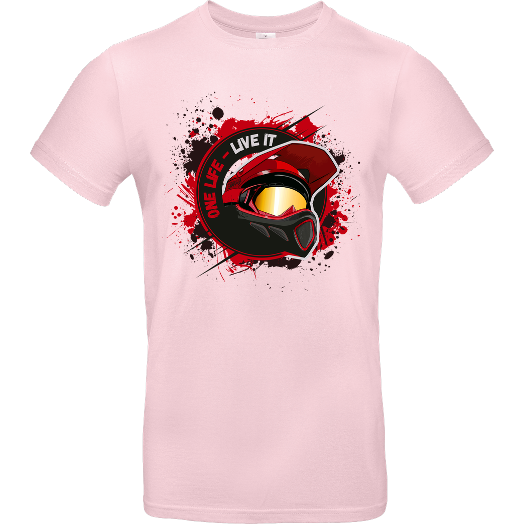 Derne Derne - Helmet T-Shirt B&C EXACT 190 - Light Pink