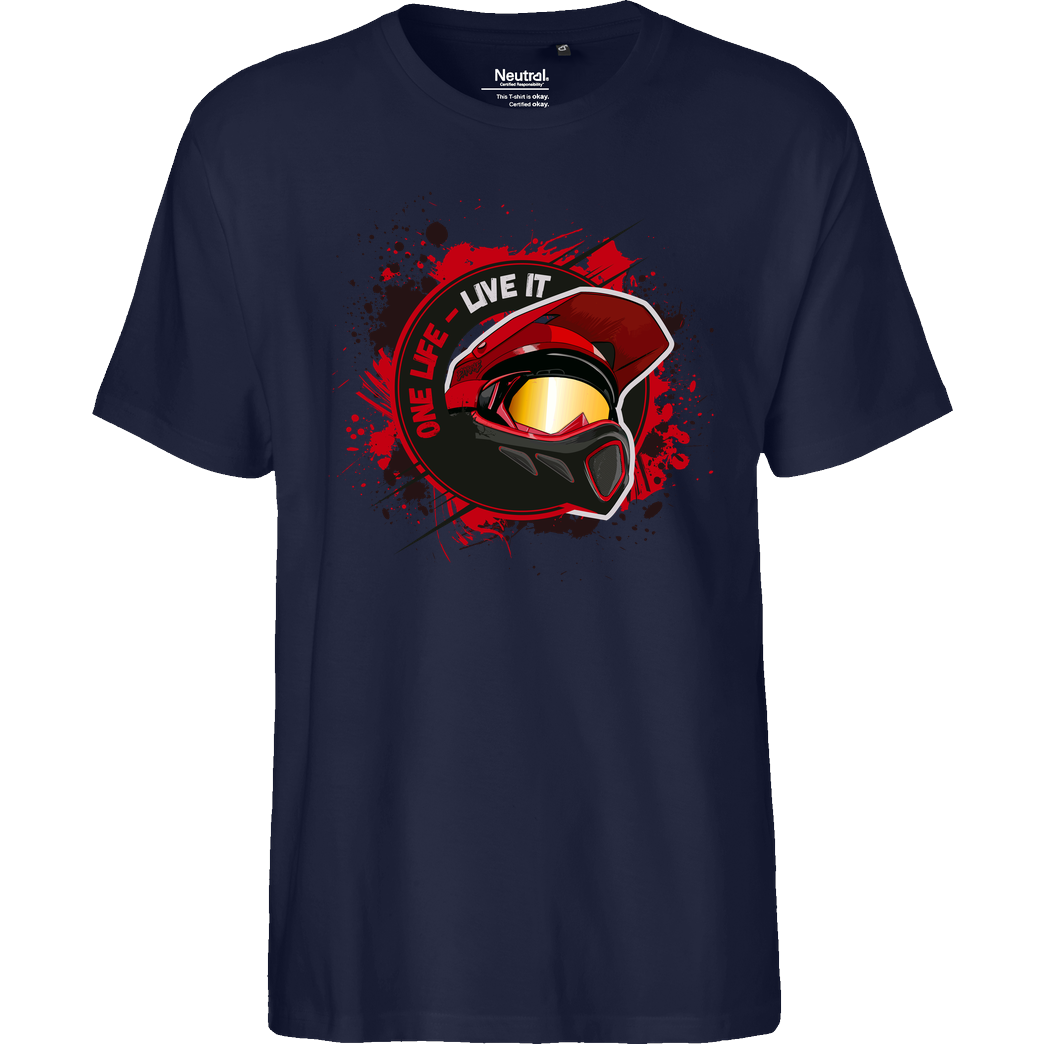 Derne Derne - Helmet T-Shirt Fairtrade T-Shirt - navy