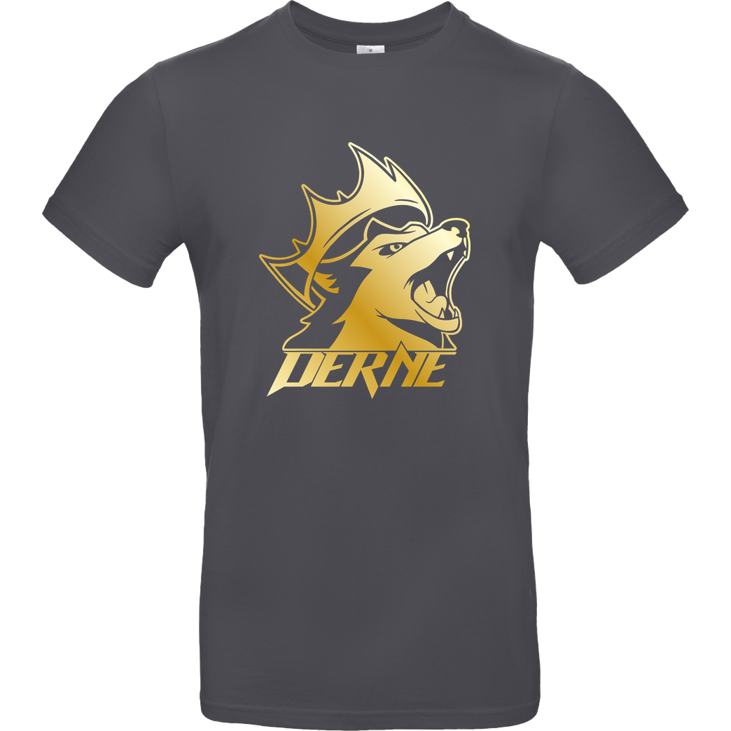 Derne Derne - Howling Wolf T-Shirt B&C EXACT 190 - Dark Grey
