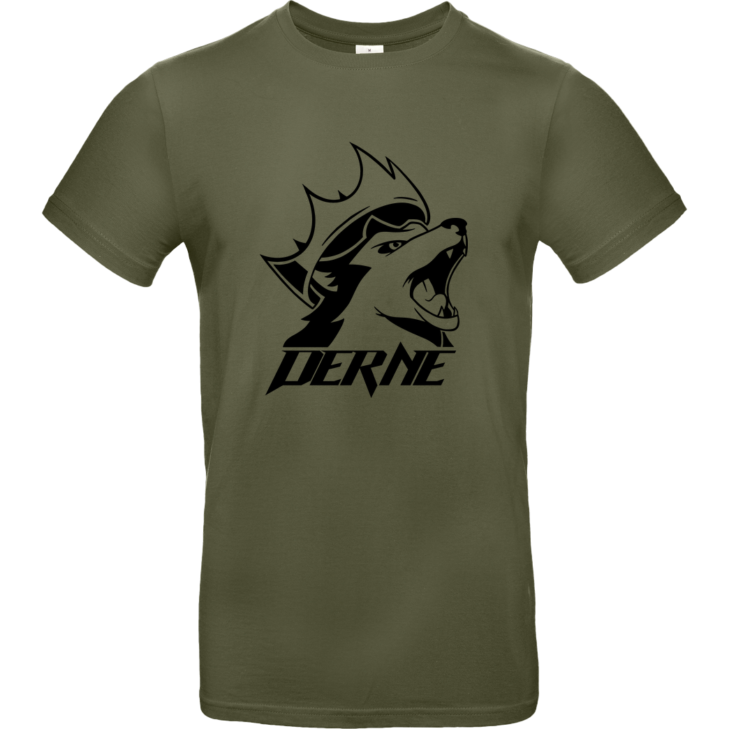Derne Derne - Howling Wolf T-Shirt B&C EXACT 190 - Khaki