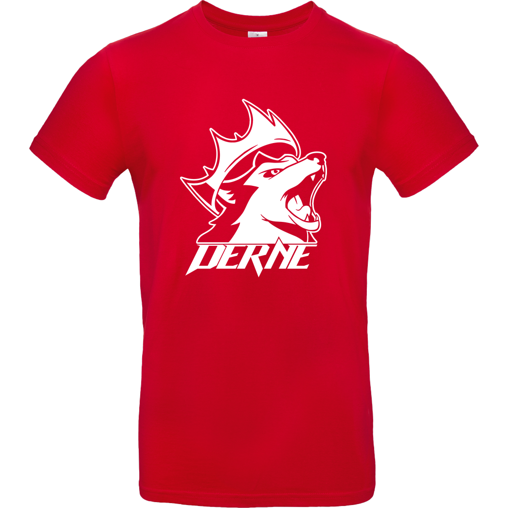 Derne Derne - Howling Wolf T-Shirt B&C EXACT 190 - Red
