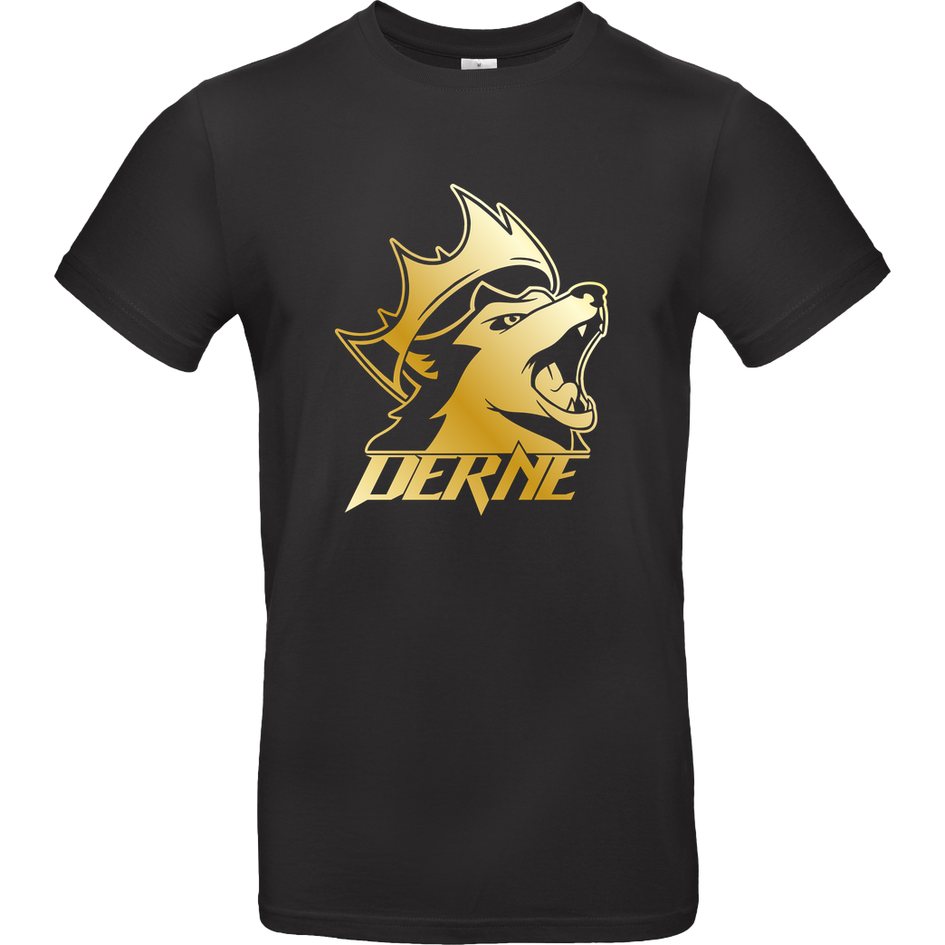 Derne Derne - Howling Wolf T-Shirt B&C EXACT 190 - Black