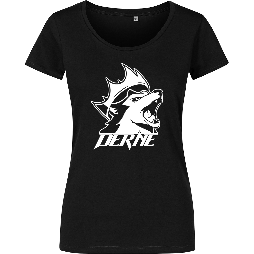 Derne Derne - Howling Wolf T-Shirt Girlshirt schwarz