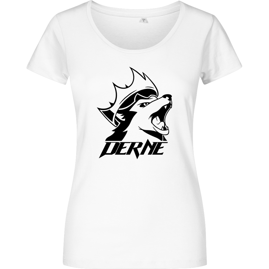 Derne Derne - Howling Wolf T-Shirt Girlshirt weiss
