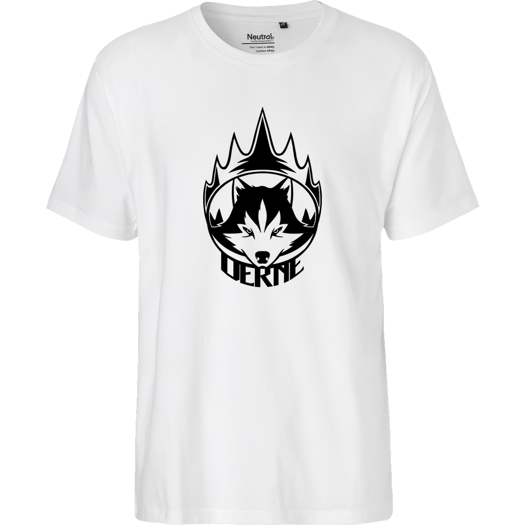 Derne Derne - Wolf T-Shirt Fairtrade T-Shirt - white
