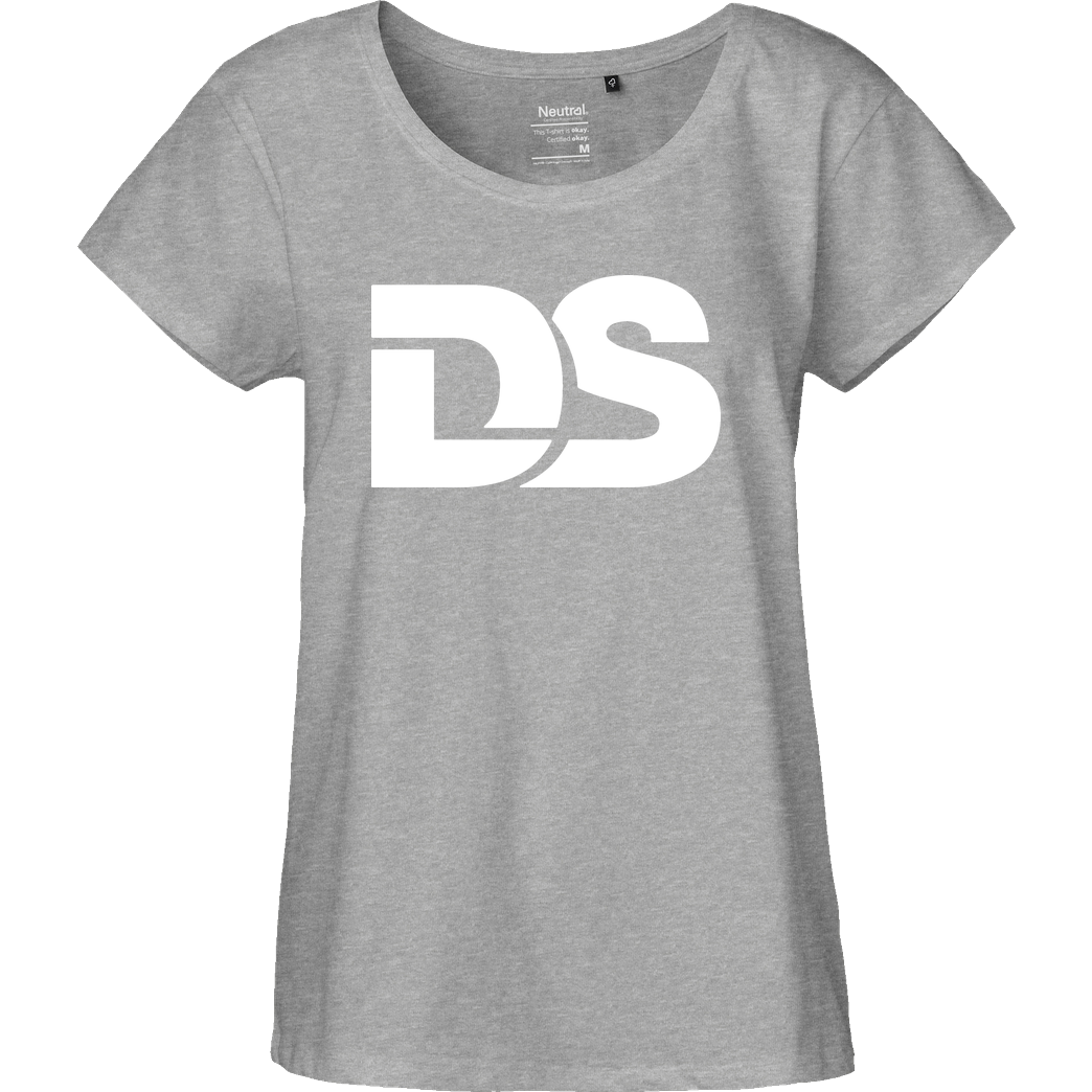 DerSorbus DerSorbus - Old school Logo T-Shirt Fairtrade Loose Fit Girlie - heather grey
