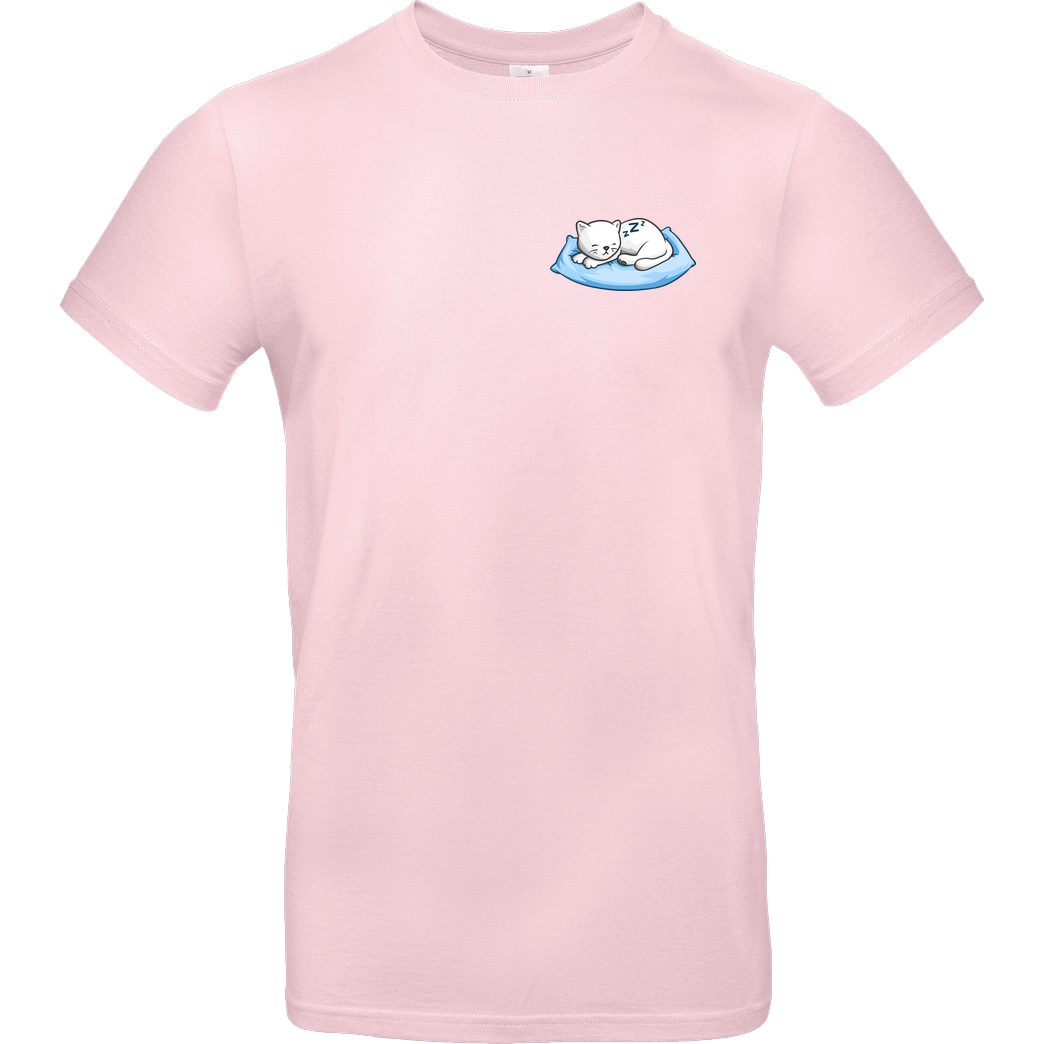 Dreemtum Dreemtum - Sleepy Cat T-Shirt B&C EXACT 190 - Light Pink