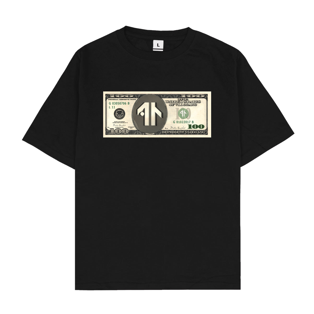 Dustin Dustin Naujokat - Dollar T-Shirt Oversize T-Shirt - Black