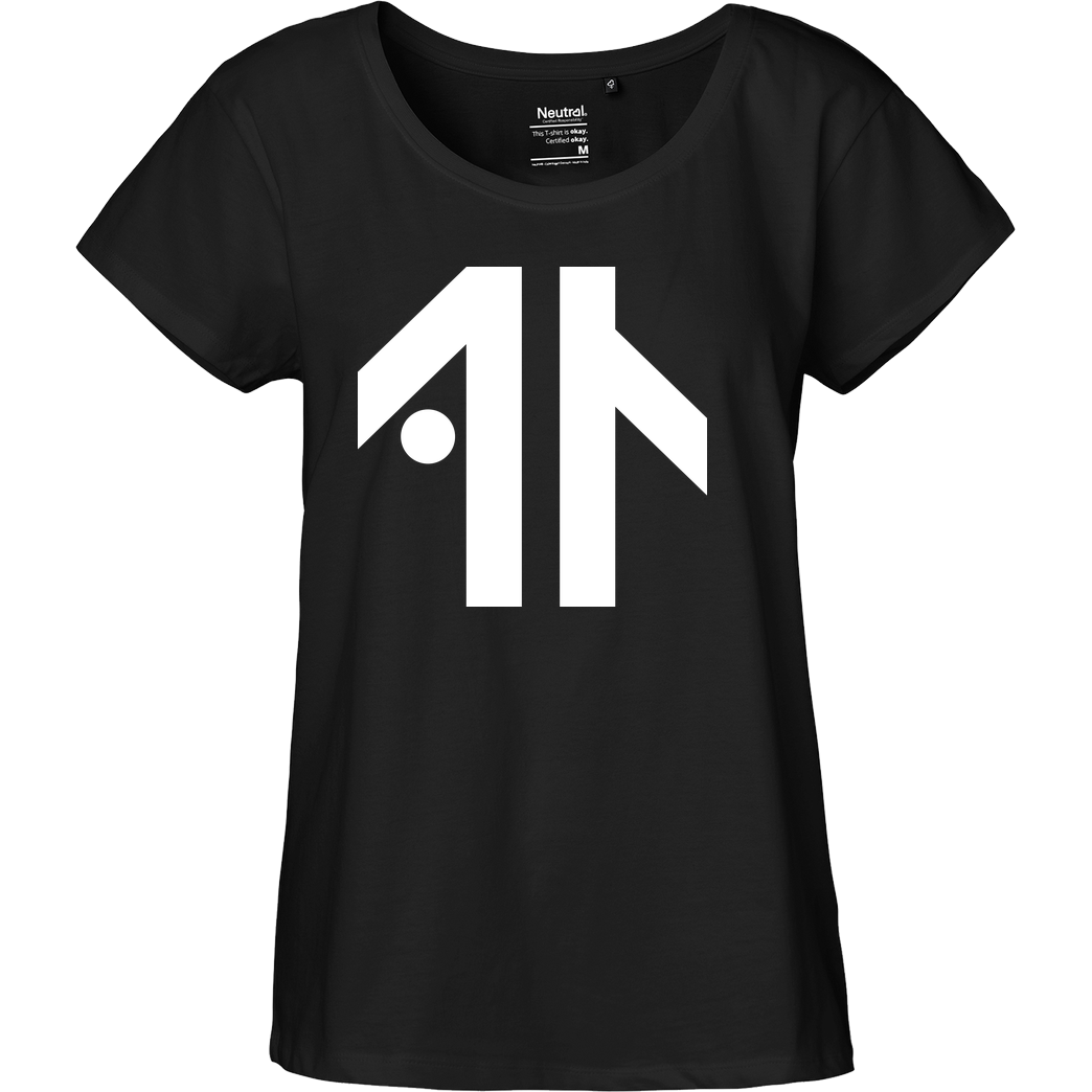 Dustin Dustin Naujokat - Logo T-Shirt Fairtrade Loose Fit Girlie - black