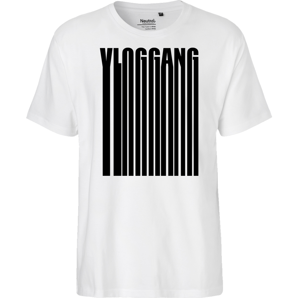 Dustin Dustin Naujokat - VlogGang Barcode T-Shirt Fairtrade T-Shirt - white