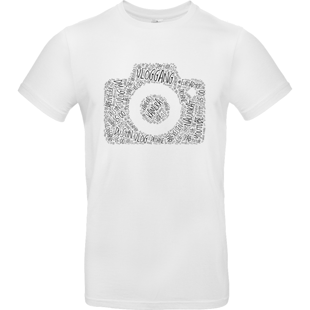 Dustin Dustin Naujokat - VlogGang Camera T-Shirt B&C EXACT 190 -  White