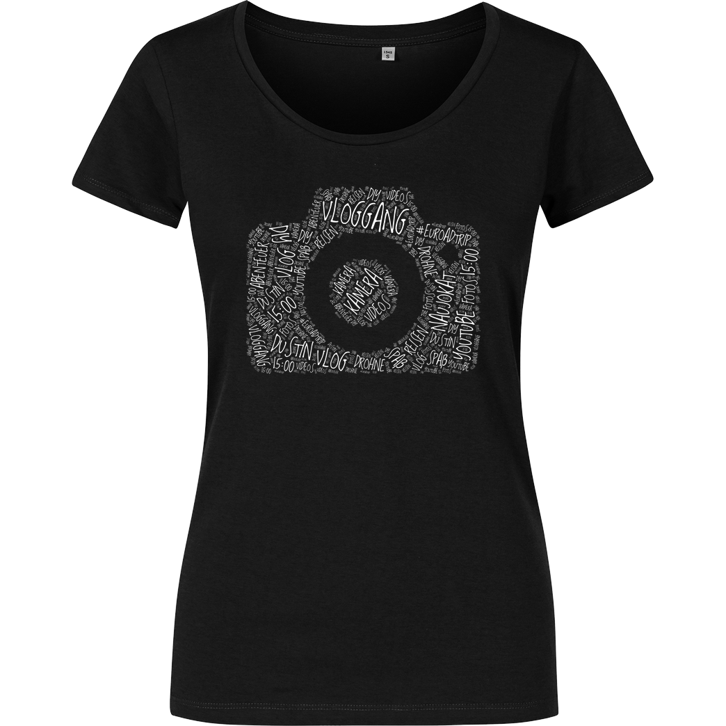 Dustin Dustin Naujokat - VlogGang Camera T-Shirt Girlshirt schwarz