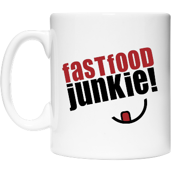 Ehrliches Essen - Fast Food Junkie schwarz Coffee Mug