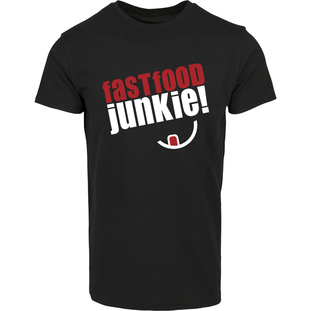 Ehrliches Essen Ehrliches Essen - Fast Food Junkie weiss T-Shirt House Brand T-Shirt - Black