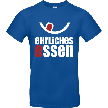 Ehrliches Essen - Logo weiss B&C EXACT 190 - Royal Blue