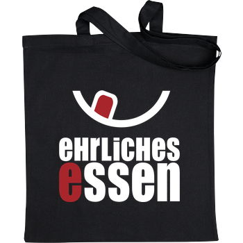 Ehrliches Essen - Logo weiss Bag Black