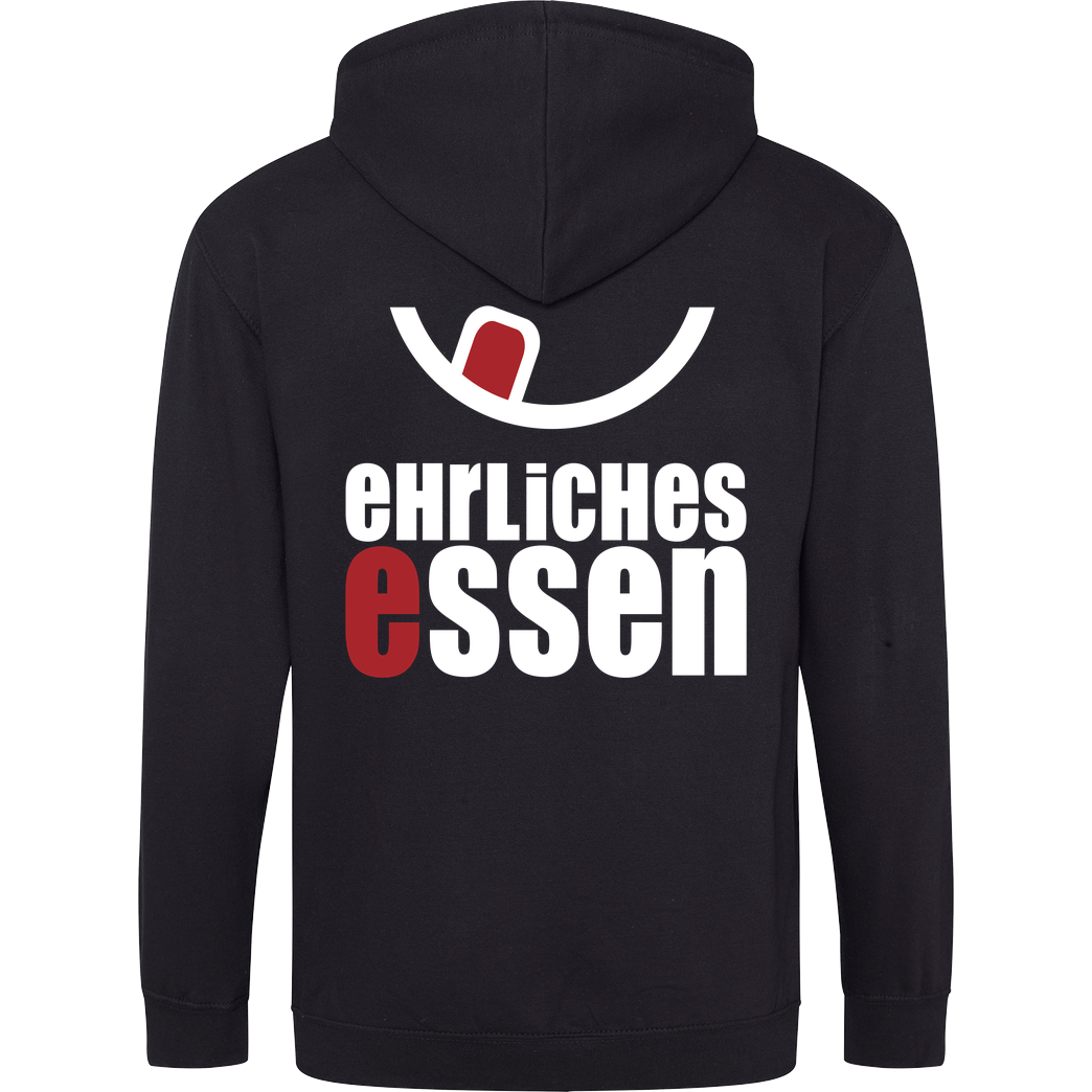 Ehrliches Essen Ehrliches Essen - Logo weiss Sweatshirt Hoodiejacke schwarz