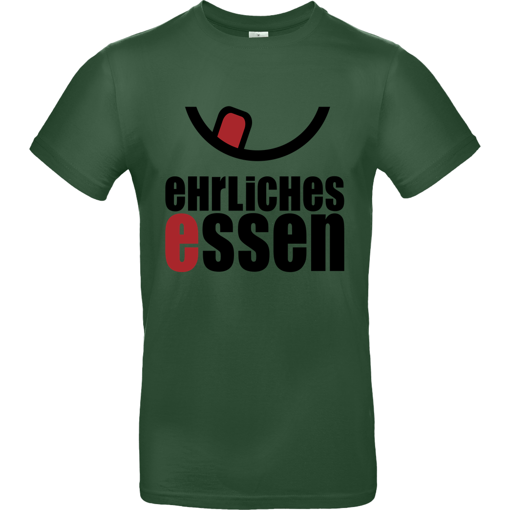 Ehrliches Essen Ehrliches Essen - Logo schwarz T-Shirt B&C EXACT 190 -  Bottle Green