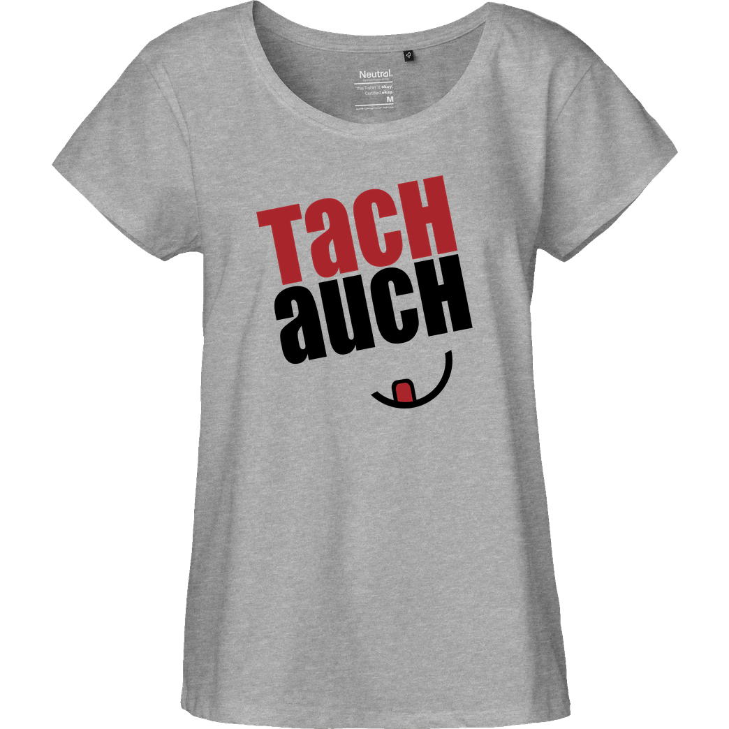 Ehrliches Essen Ehrliches Essen - Tachauch schwarz T-Shirt Fairtrade Loose Fit Girlie - heather grey