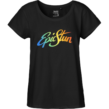 EpicStun - Color Logo Fairtrade Loose Fit Girlie - black