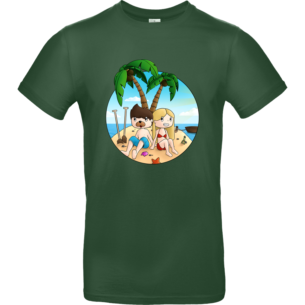 EpicStun EpicStun - Insel T-Shirt B&C EXACT 190 -  Bottle Green
