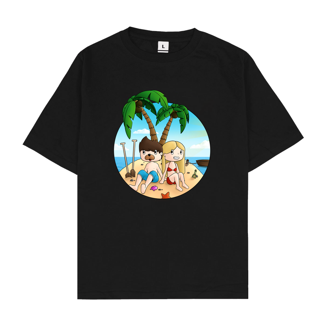 EpicStun EpicStun - Insel T-Shirt Oversize T-Shirt - Black