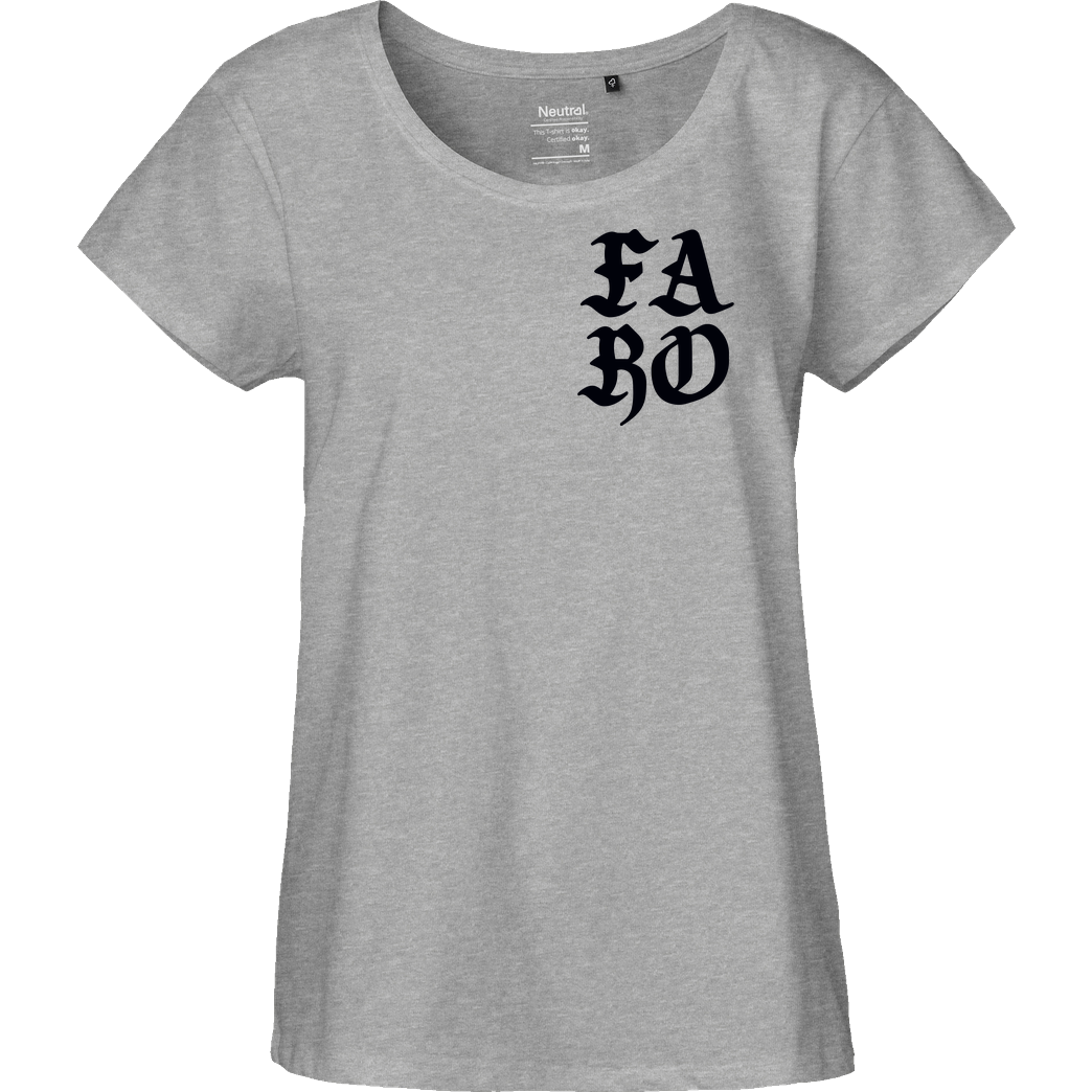Faro Faro - FARO T-Shirt Fairtrade Loose Fit Girlie - heather grey