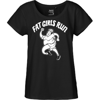Fat Boys Run - Fat Girls Run Fairtrade Loose Fit Girlie - black