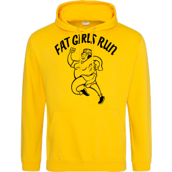 Fat Boys Run - Fat Girls Run JH Hoodie - Gelb