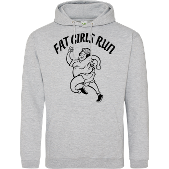 Fat Boys Run - Fat Girls Run JH Hoodie - Heather Grey