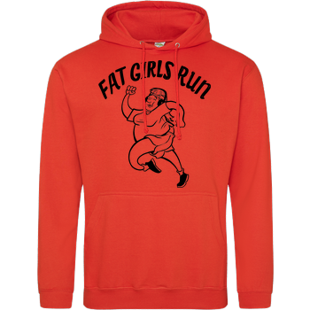 Fat Boys Run - Fat Girls Run JH Hoodie - Orange