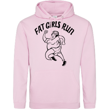 Fat Boys Run - Fat Girls Run JH Hoodie - Rosa