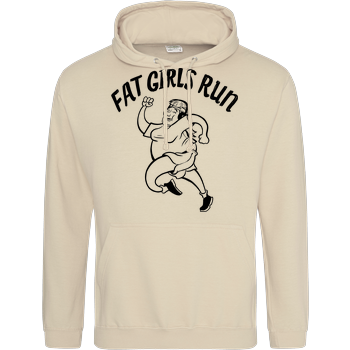Fat Boys Run - Fat Girls Run JH Hoodie - Sand