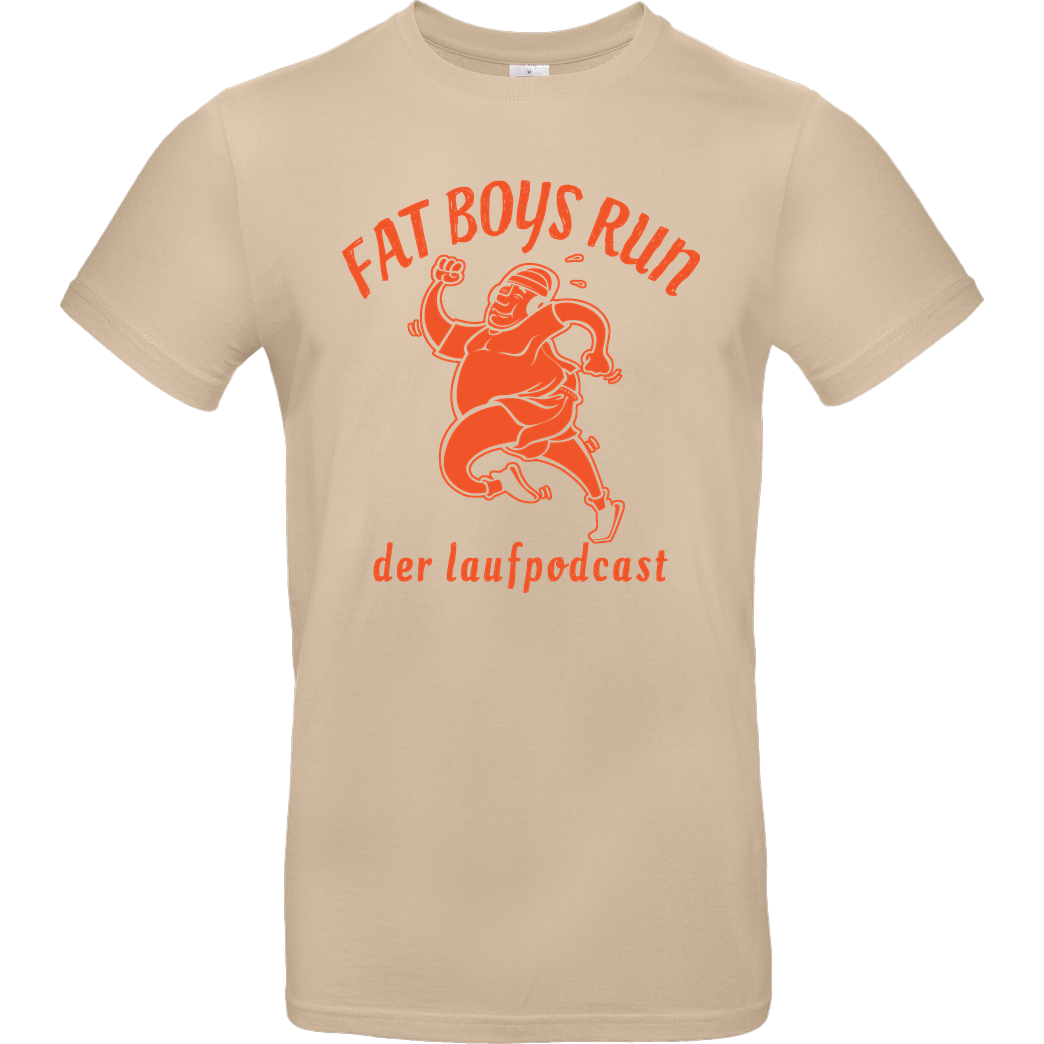 Fat Boys Run Fat Boys Run - Logo T-Shirt B&C EXACT 190 - Sand