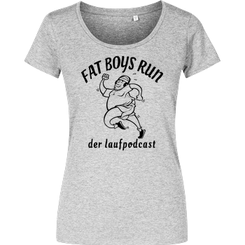 Fat Boys Run - Logo Girlshirt heather grey