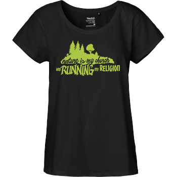 Fat Boys Run - Nature is Fairtrade Loose Fit Girlie - black