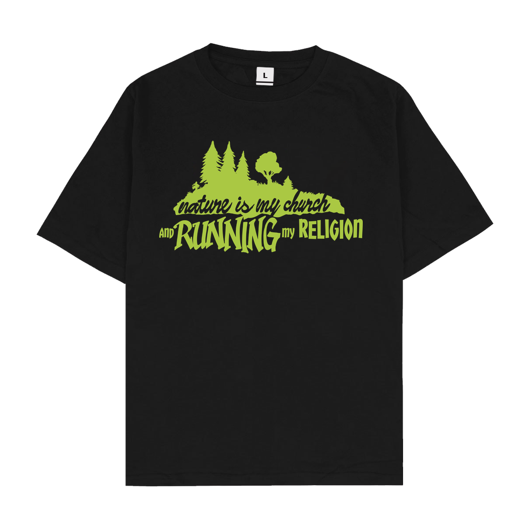 Fat Boys Run Fat Boys Run - Nature is T-Shirt Oversize T-Shirt - Black