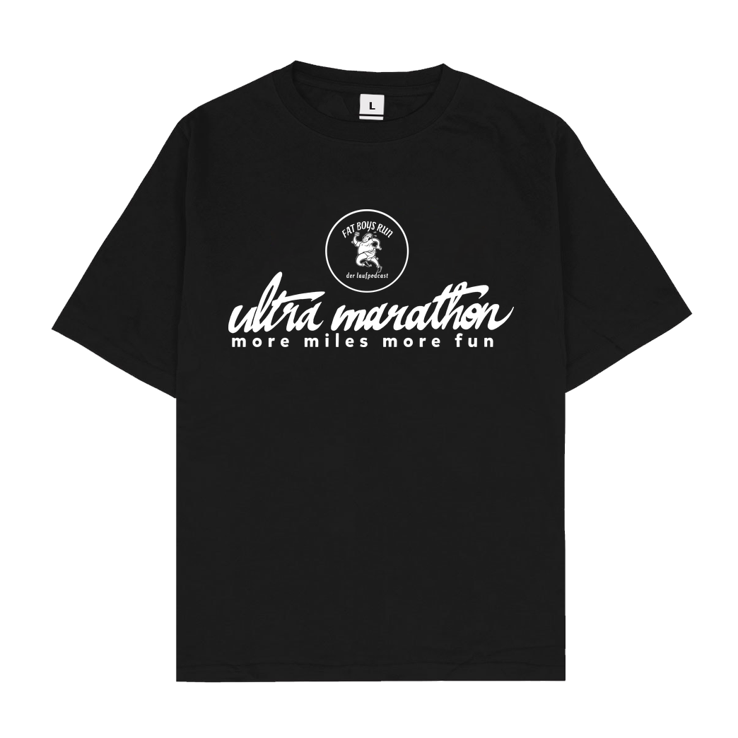 Fat Boys Run Fat Boys Run - Ultra T-Shirt Oversize T-Shirt - Black