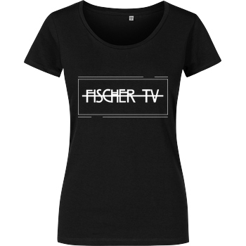 FischerTV - Logo plain Girlshirt schwarz