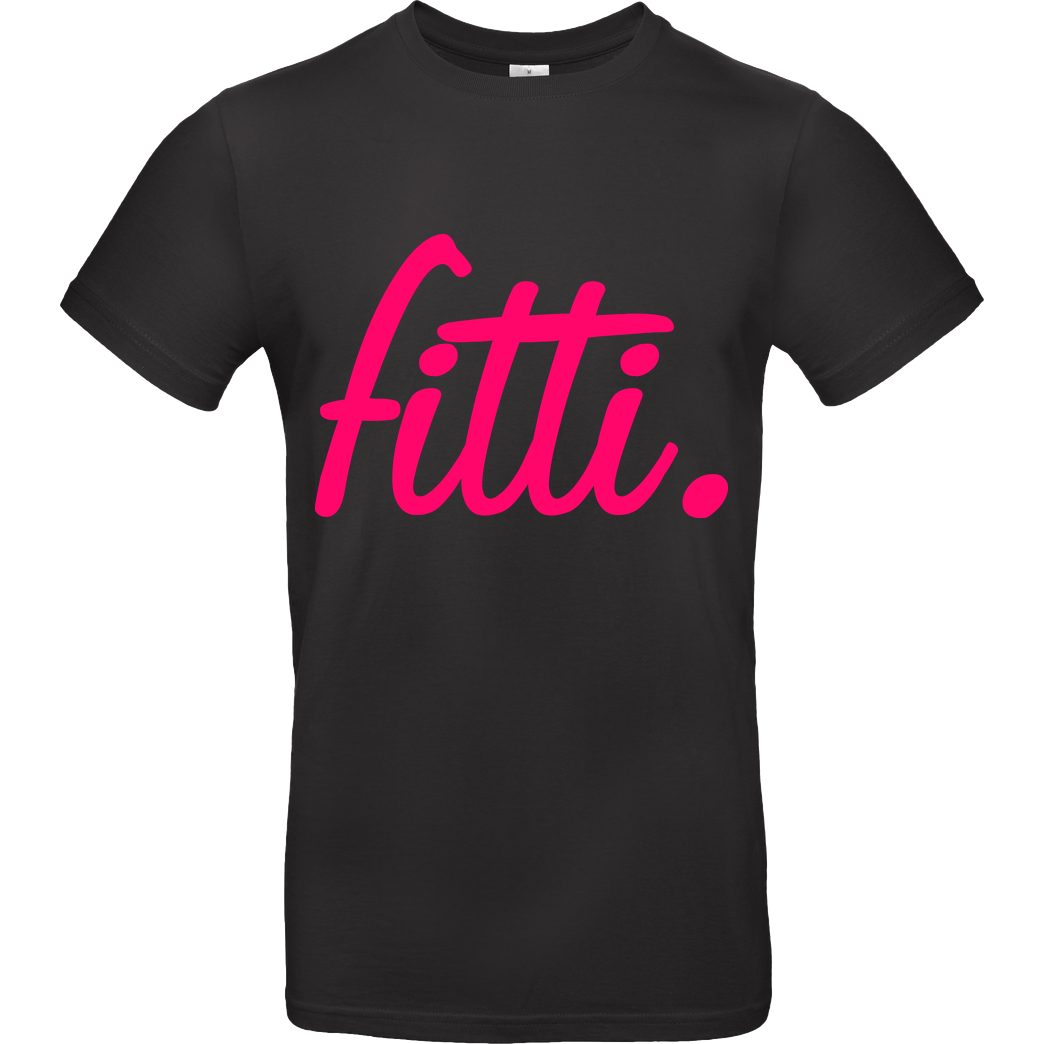 Fittihollywood FittiHollywood - fitti. pink T-Shirt B&C EXACT 190 - Black
