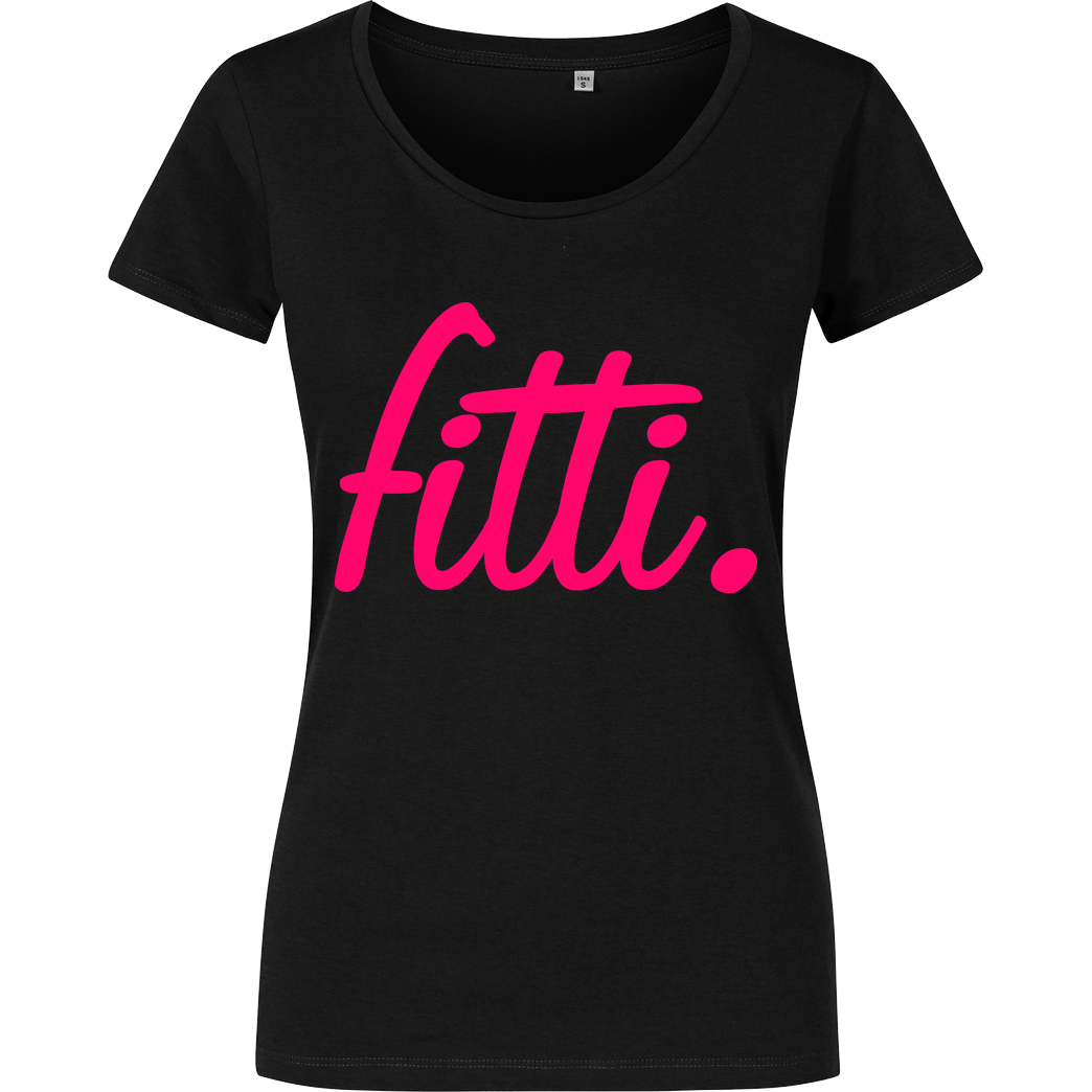 Fittihollywood FittiHollywood - fitti. pink T-Shirt Girlshirt schwarz