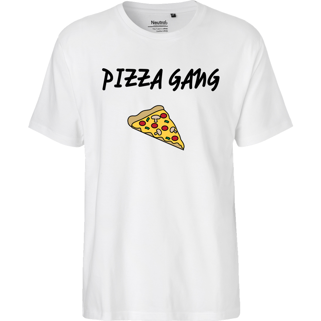 Fittihollywood FittiHollywood- Pizza Gang T-Shirt Fairtrade T-Shirt - white