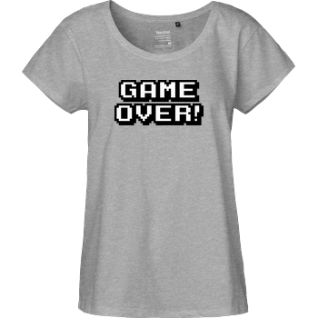 Game Over Fairtrade Loose Fit Girlie - heather grey
