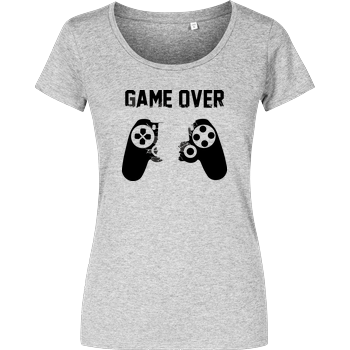 Game Over v1 Girlshirt heather grey